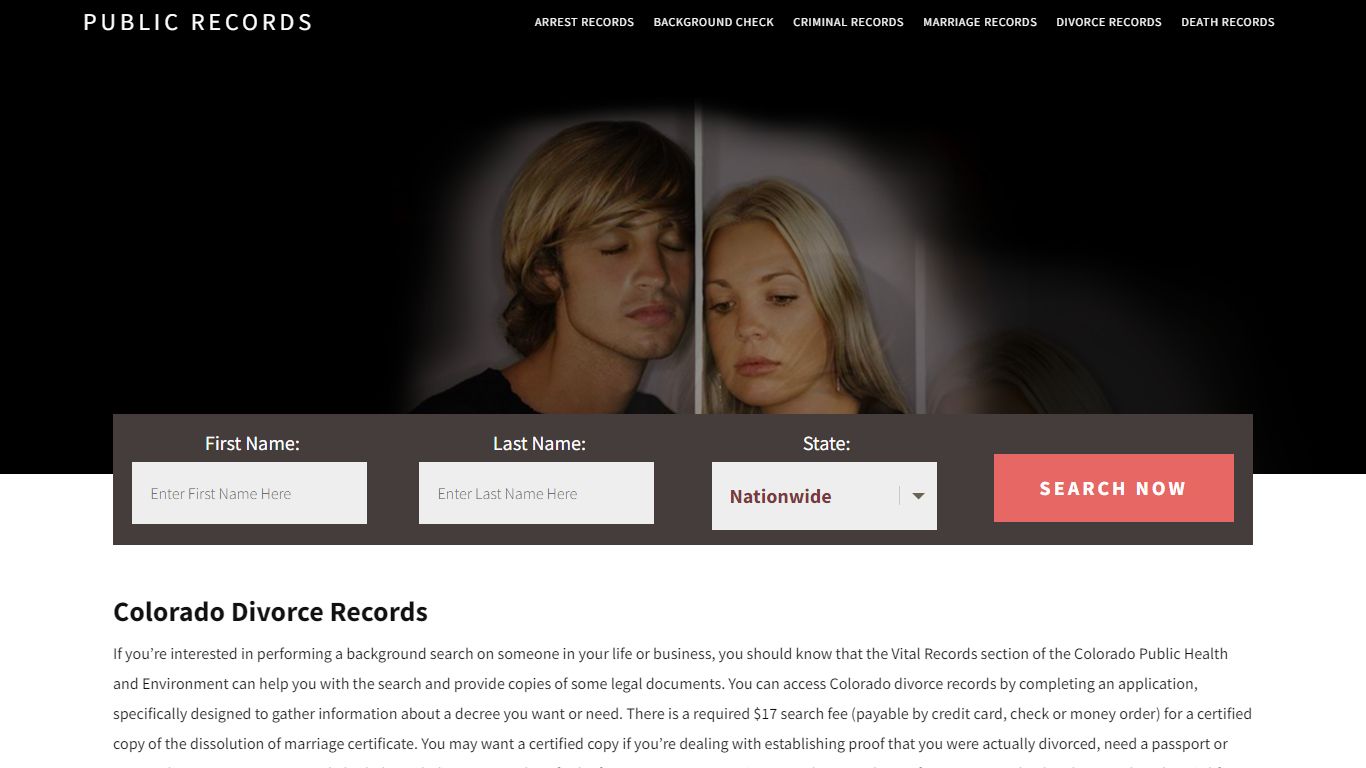 Colorado Divorce Records | Enter Name and Search. 14Days Free